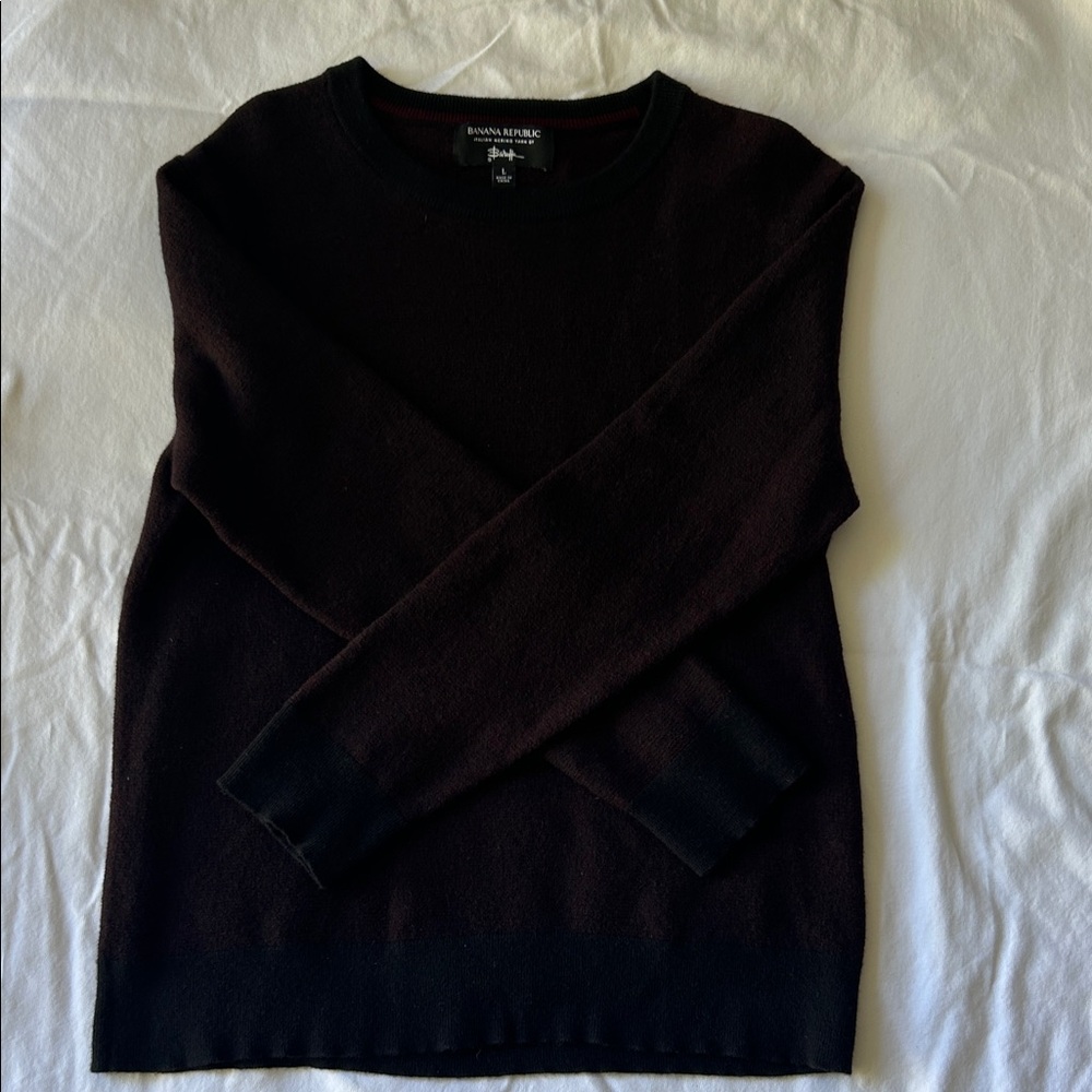 Banana Republic Men's Dark Crewneck Sweater